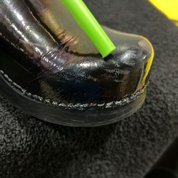 🔥🔥 DANSKO Petrol Iridescent Patent Leather Slip On Clogs Women EU 38 / US 7.5- - Picture 14 of 14